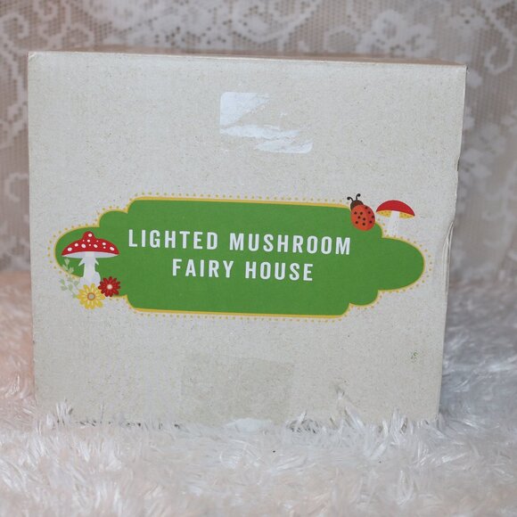 Cracker Barrel lighted fairy mushroom house NIB works great - Picture 8 of 10